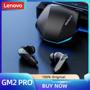 Original Lenovo gm2 pro 5.3 Fone de ouvido Bluetooth sem fio com Microfone